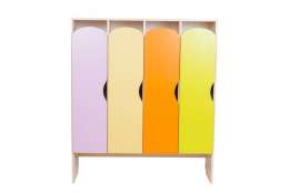 Шкаф детский для одежды "Краски" 4 секции,  ш1420*г370*в1500 