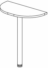 Удлинение стола на мет опоре 650*325*750