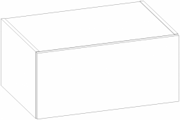 Антресольный шкаф 1-секционный, верхнее открывание ш1075 